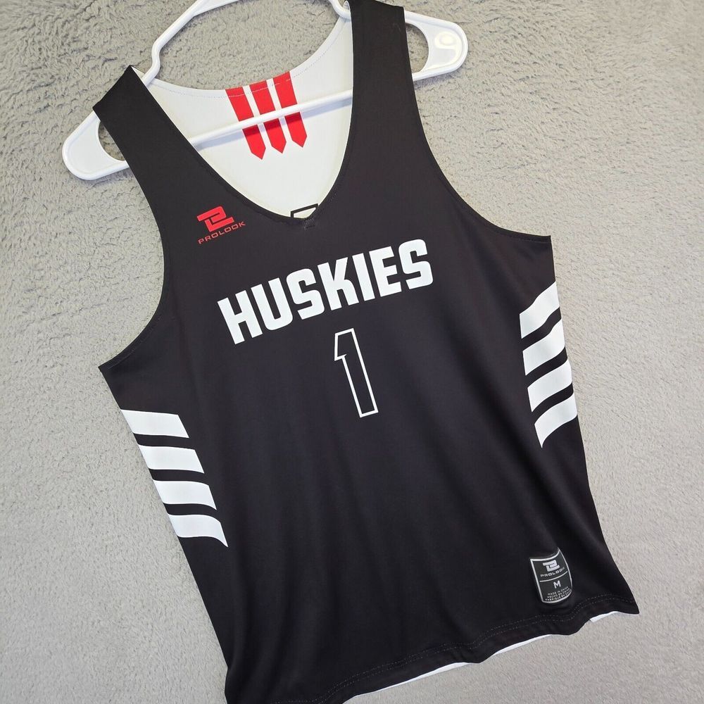 Washington Huskies Basketball Jersey Mens M Black White Reversible #1 Garza NCAA